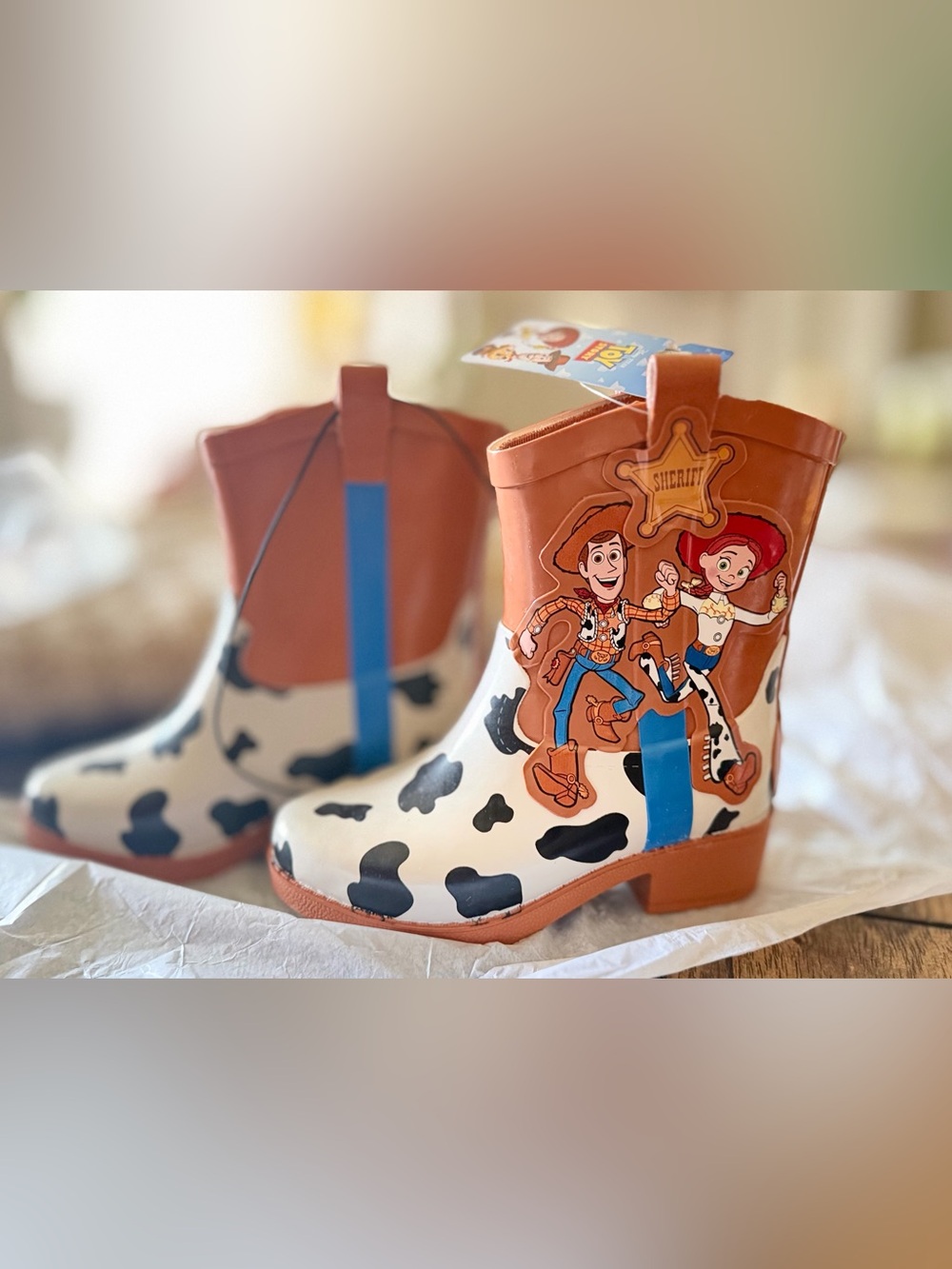 Disney Pixar toy story Cowboy Character Rain Boots - size 9 /10 NEW WITH TAGS